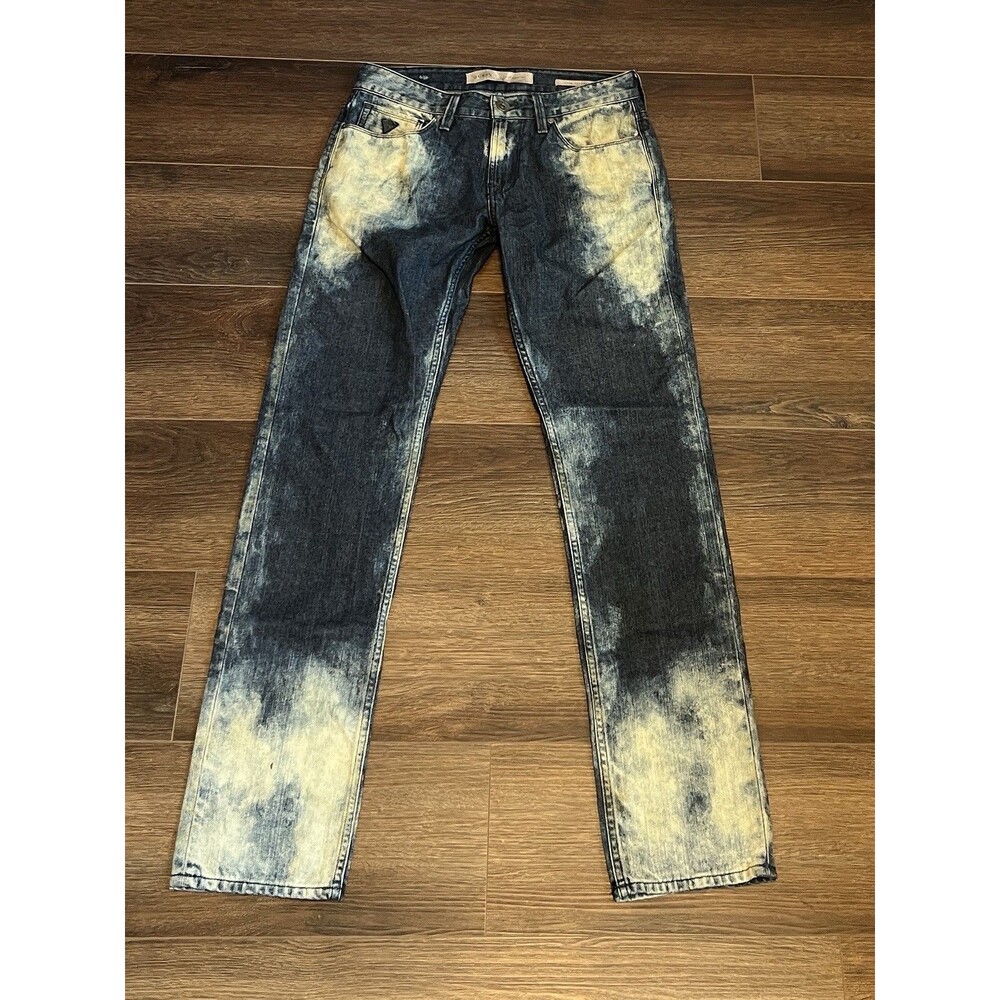 Guess Slim Tapered Jeans 30x31 Custom Bleached Grunge Y2K Distressed Denim